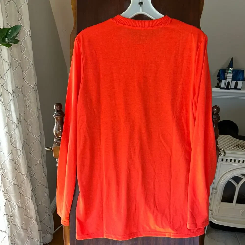 United Polaris Wrexham AFC Shirt Henley Pajama Mens S/M red orange Football